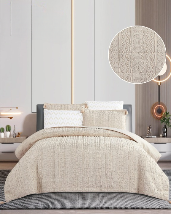 Bedspread Summer 1cm  طقم شراشف صيفي حشوة 1سم