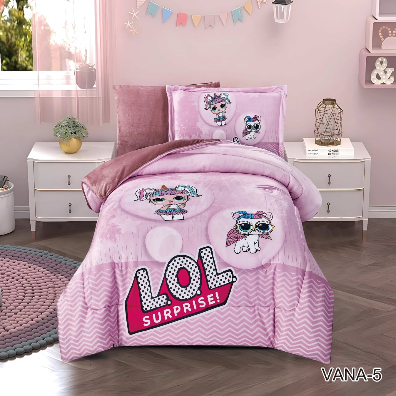 طقم لحاف مفرد/ونصف رسومات اطفال شتوي Twin/Full 4 PC Kids Winter Comforter Set