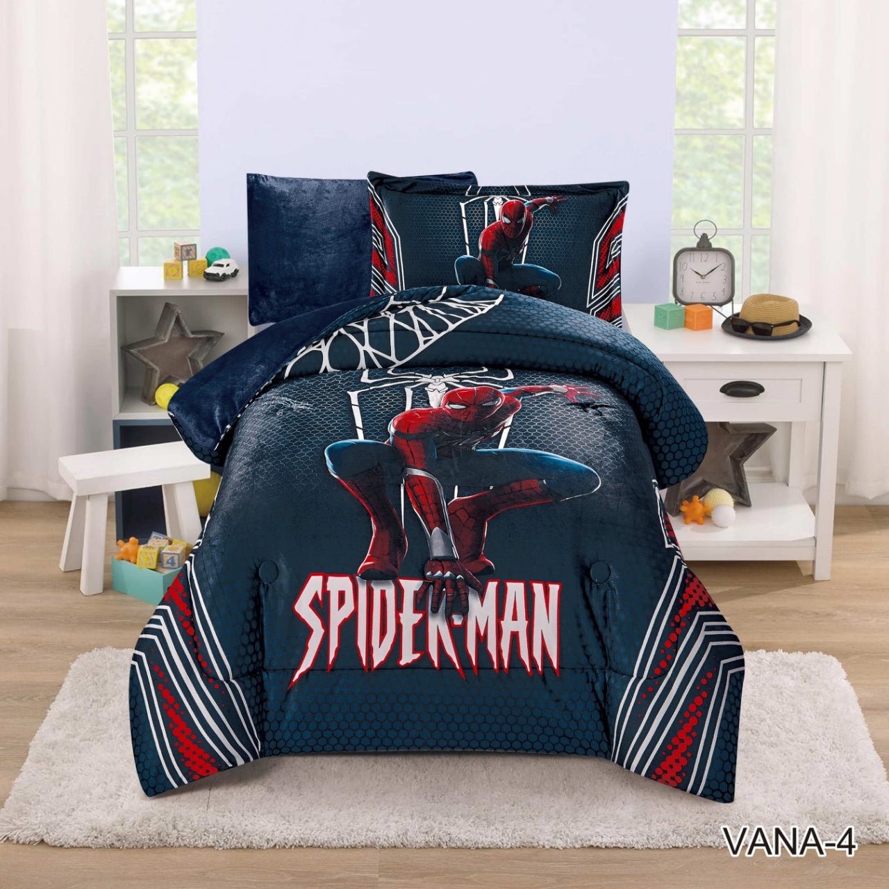 طقم لحاف مفرد/ونصف رسومات اطفال شتوي Twin/Full 4 PC Kids Winter Comforter Set