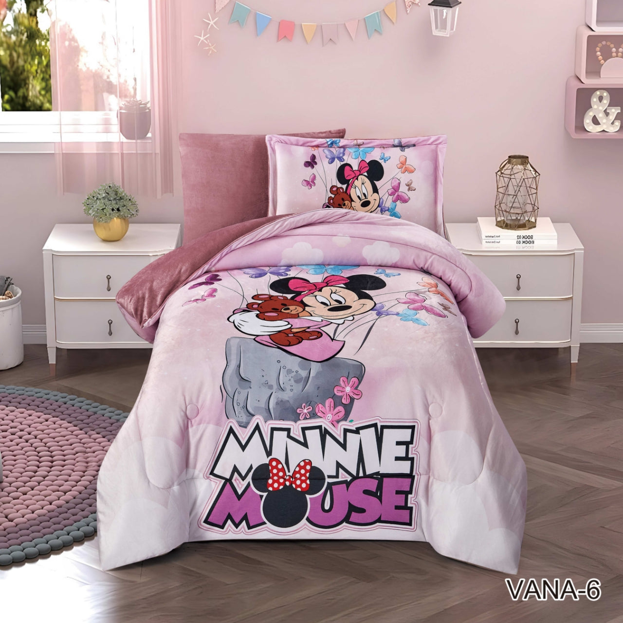 طقم لحاف مفرد/ونصف رسومات اطفال شتوي Twin/Full 4 PC Kids Winter Comforter Set