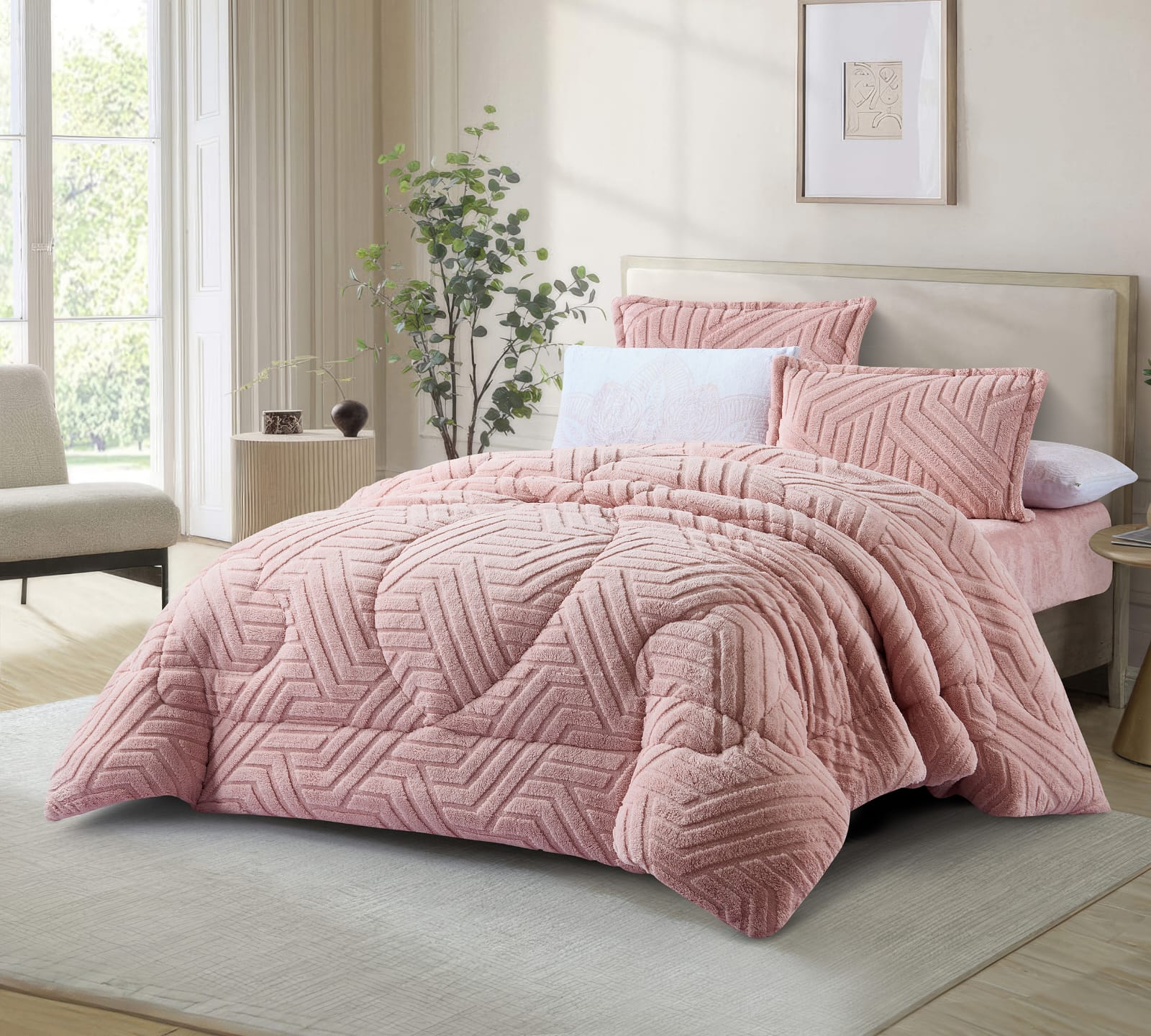 طقم لحاف مجوز ريهاب شتوي فرو 6 قطع