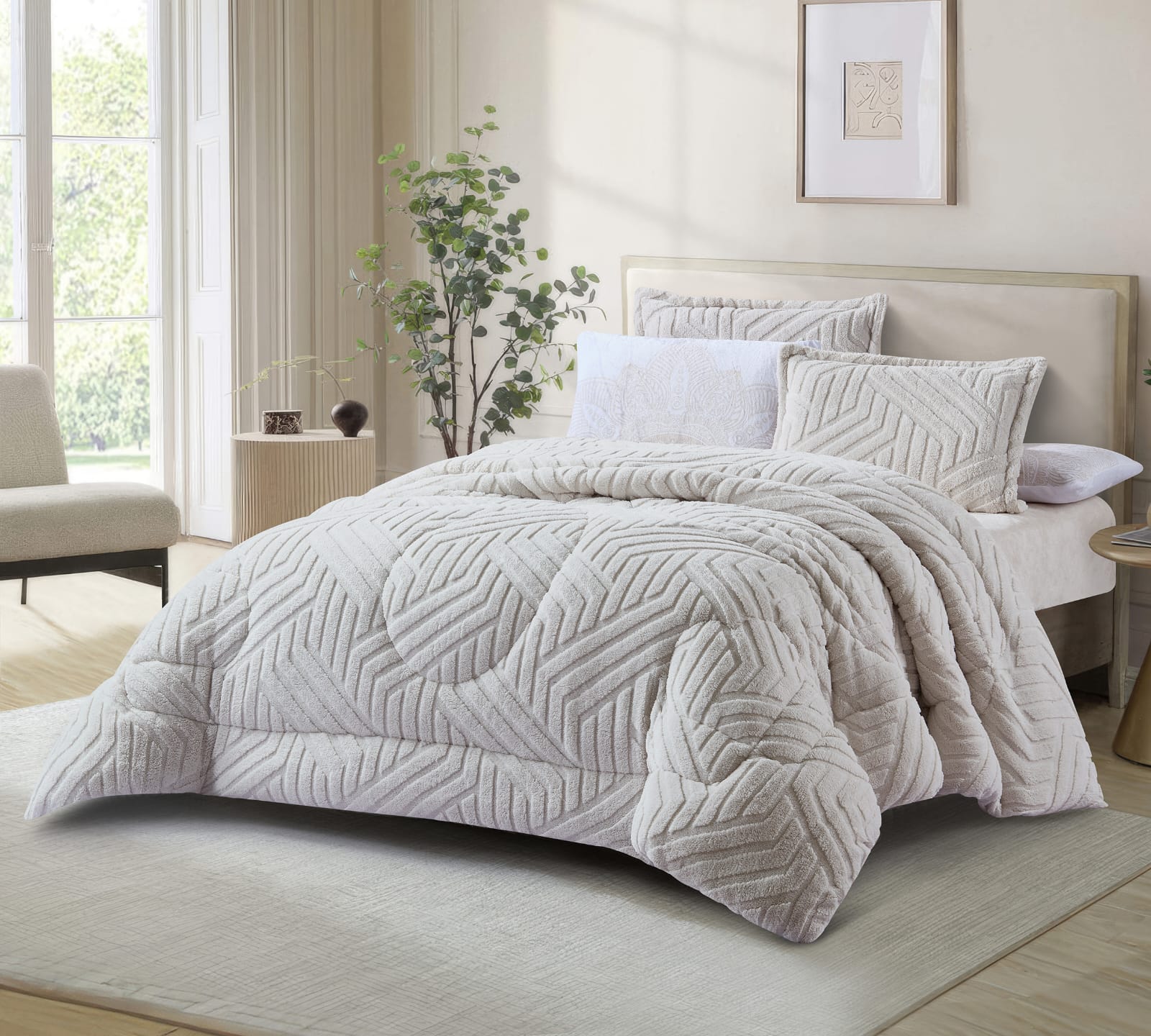 طقم لحاف مجوز ريهاب شتوي فرو 6 قطع