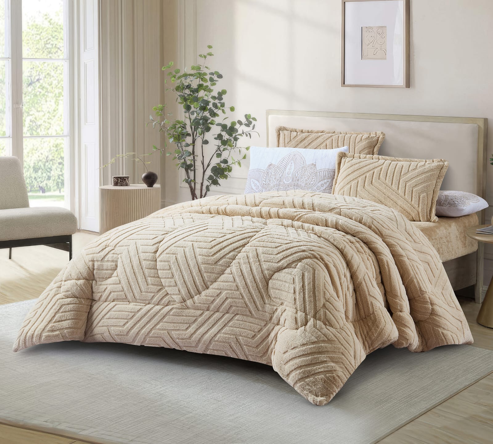 طقم لحاف مجوز ريهاب شتوي فرو 6 قطع