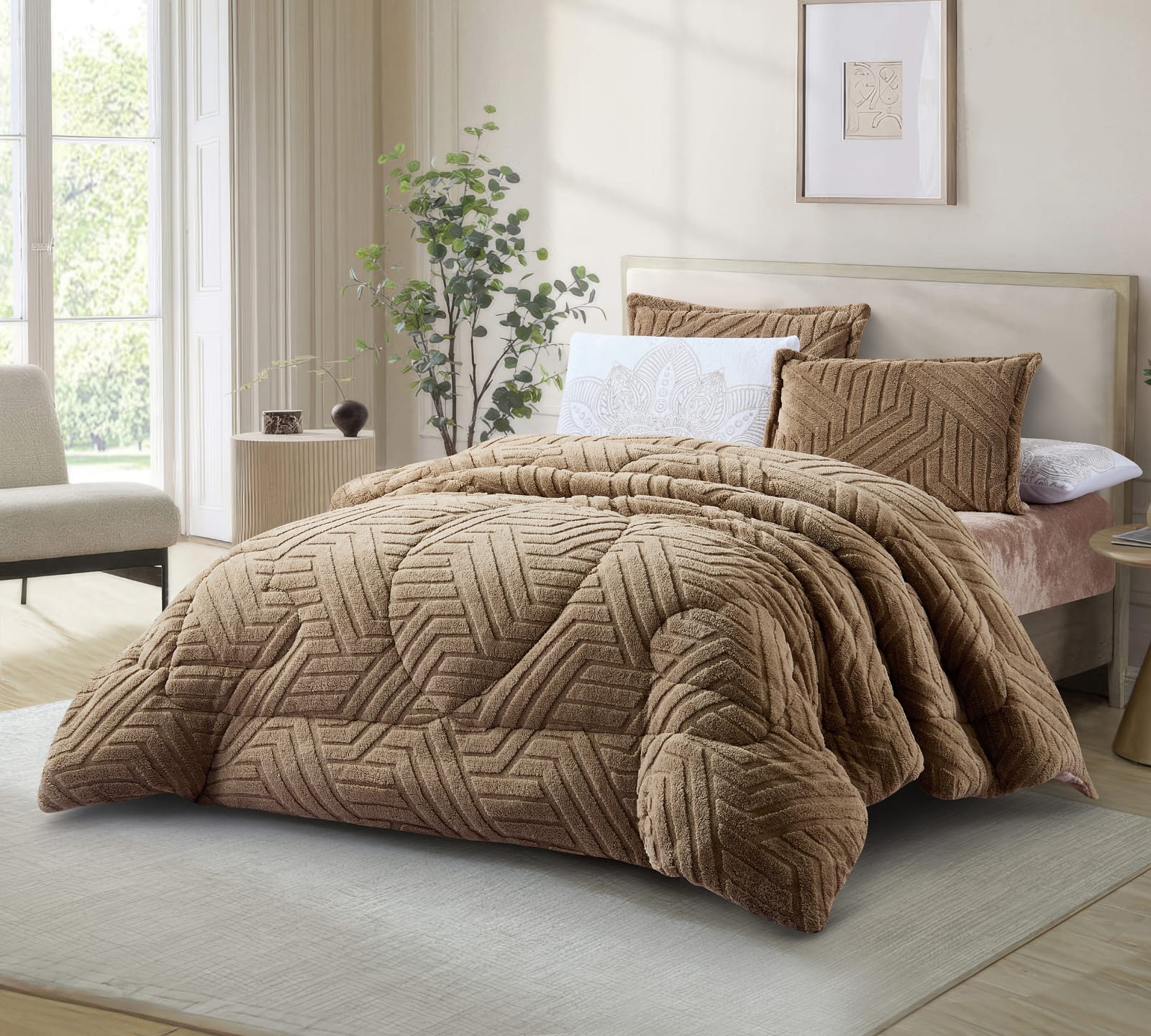 طقم لحاف مجوز ريهاب شتوي فرو 6 قطع