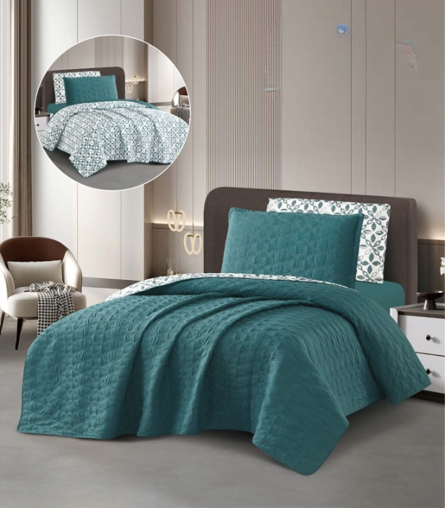 طقم شراشف التراسنك تطريز مفردونص 4 قطع