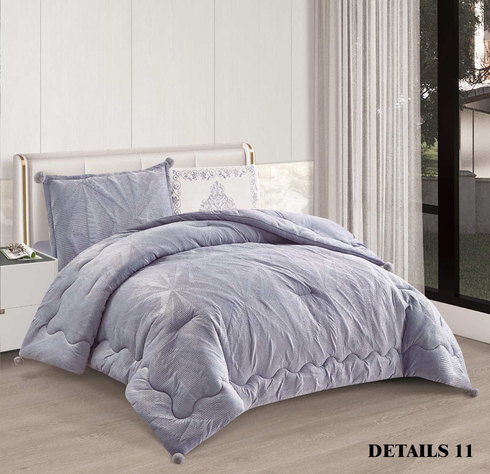 Full Size 4 PC Winter Details Comforter Set طقم لحاف تفاصيل مفرد/ و نصف 4 قطع