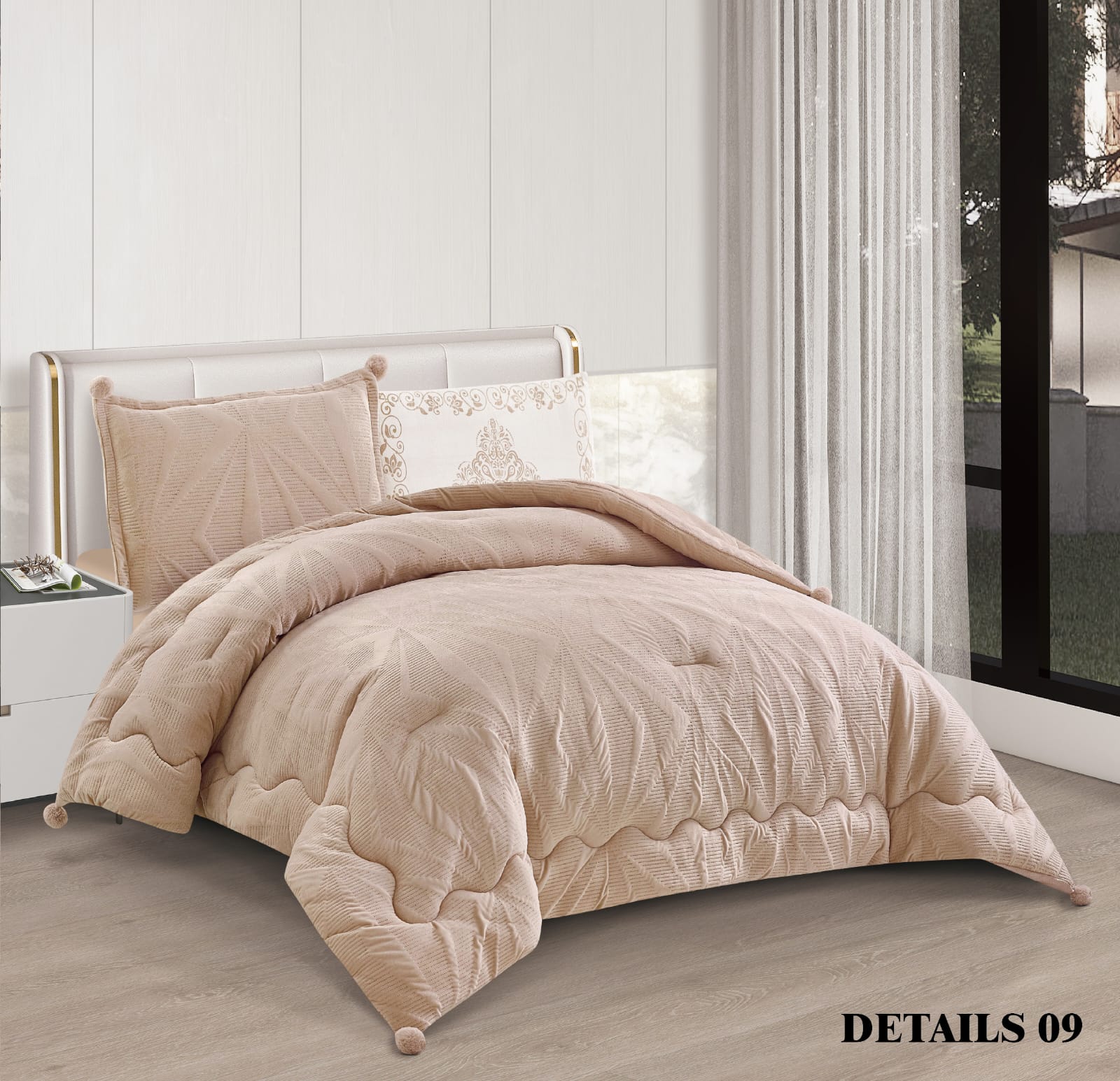 Full Size 4 PC Winter Details Comforter Set طقم لحاف تفاصيل مفرد/ و نصف 4 قطع