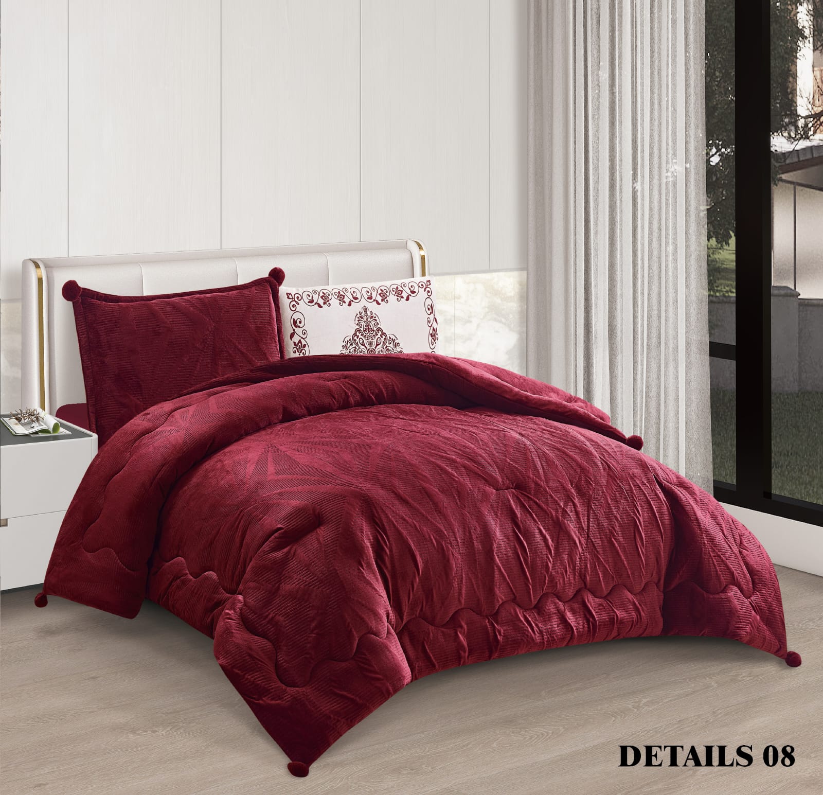 Full Size 4 PC Winter Details Comforter Set طقم لحاف تفاصيل مفرد/ و نصف 4 قطع
