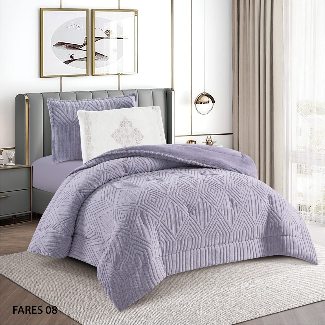 Full Size 4 PC Winter Comforter Set طقم لحاف فارس مفرد/ و نصف 4 قطع